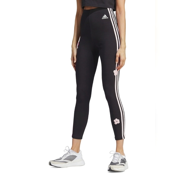 Adidas High Rise Floral Leggings - Picture 1 of 3